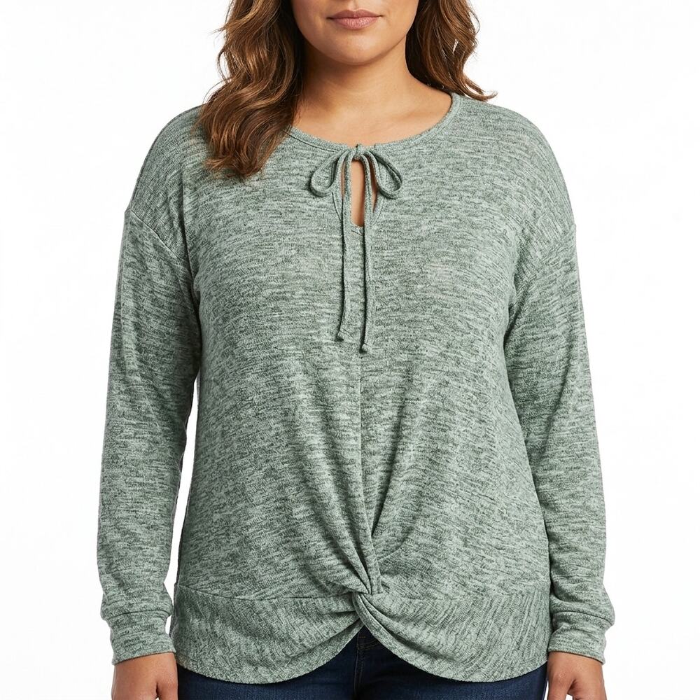 Democracy Green Pullover Lightweight Top Women Size L